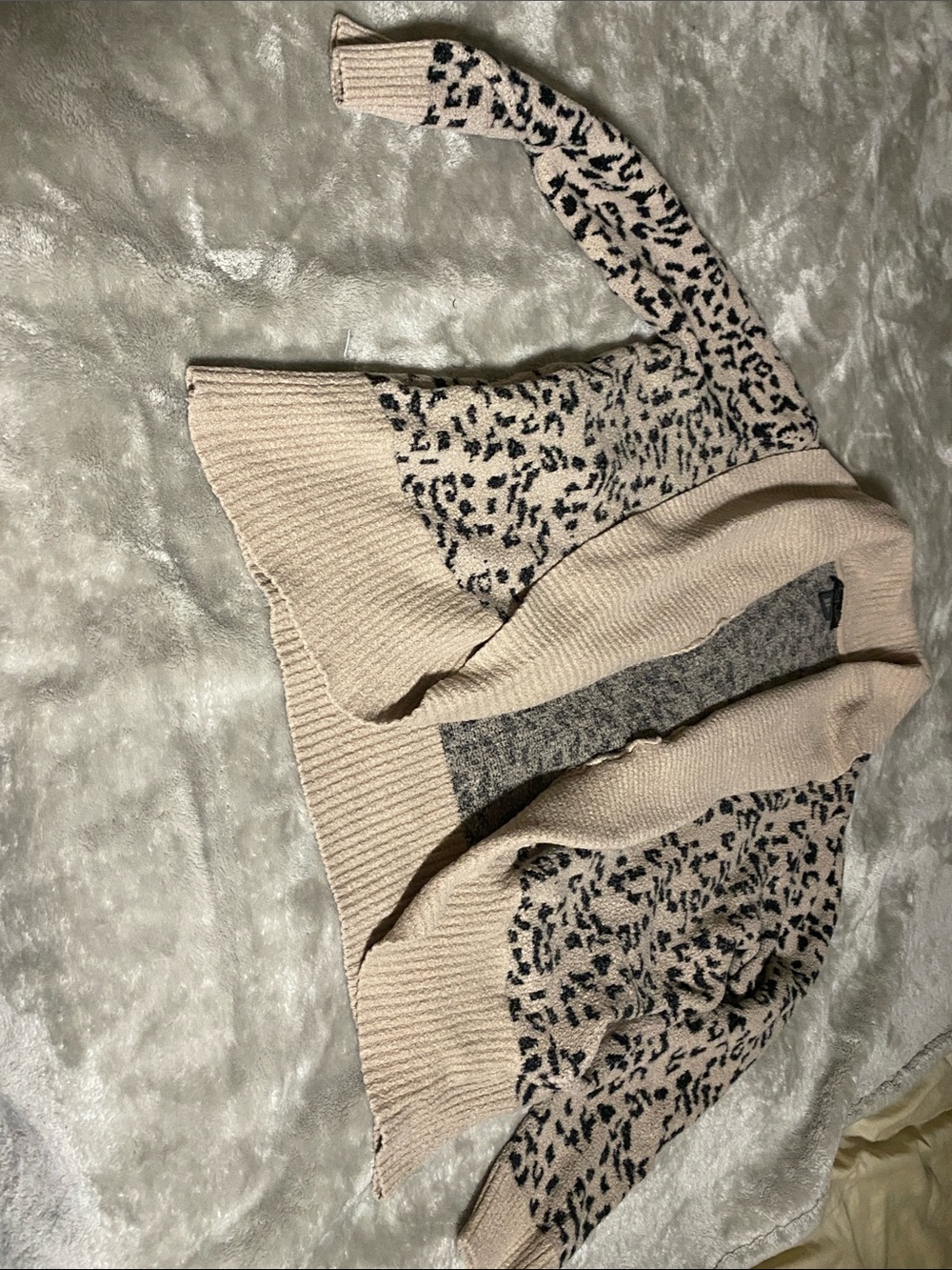 Rachel Zoe Gray and Cream Textured Coat